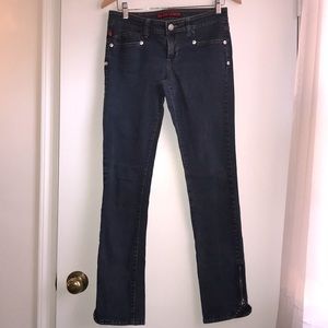 Fire Skinny Indigo Jeans Shawna Ankle Zippers sz 9